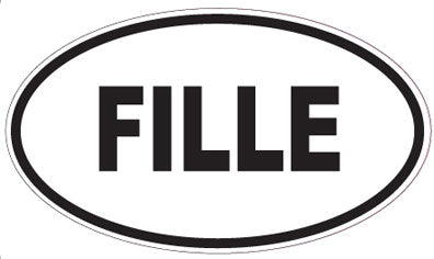 FILLE - Oval Sticker