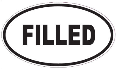 FILLED - Oval Sticker