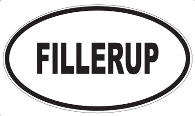 FILLERUP - Oval Sticker