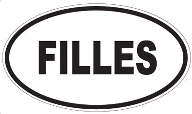 FILLES - Oval Sticker