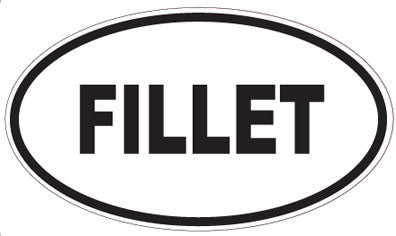 FILLET - Oval Sticker