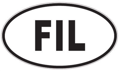 FIL - 3 Letter Initials Oval Magnet