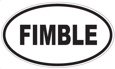 FIMBLE - Oval Sticker