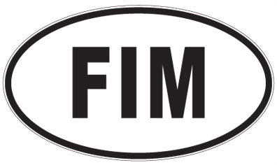 FIM - 3 Letter Initials Oval Magnet