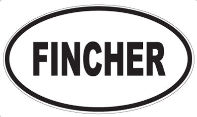 FINCHER - Oval Sticker