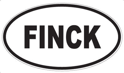 FINCK - Oval Sticker