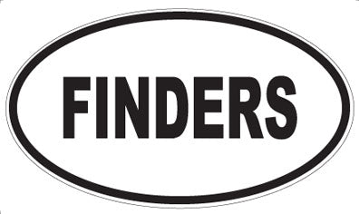 FINDERS - Oval Magnet