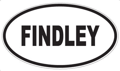 FINDLEY - Oval Sticker