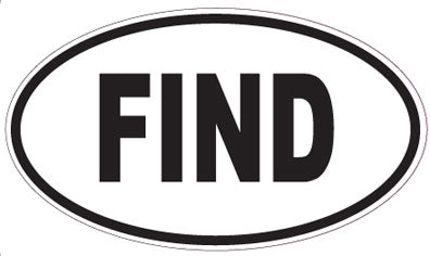FIND - Oval Sticker