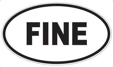 FINE - Oval Sticker
