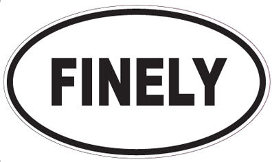 FINELY - Oval Sticker