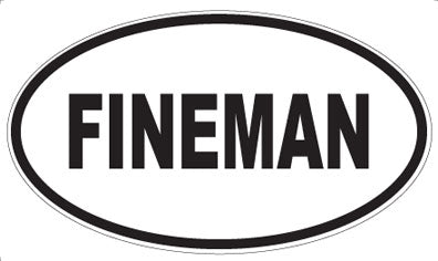 FINEMAN - Oval Magnet