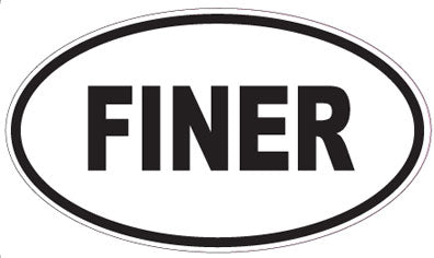 FINER - Oval Sticker