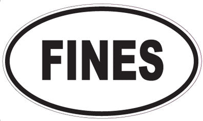 FINES - Oval Sticker
