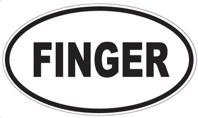 FINGER - Oval Sticker