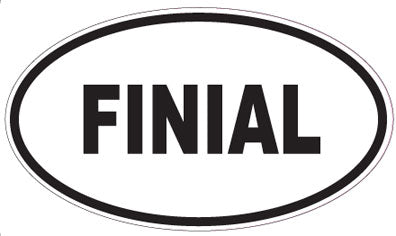 FINIAL - Oval Sticker