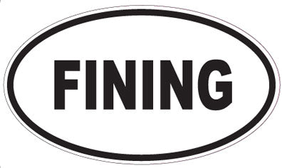 FINING - Oval Sticker