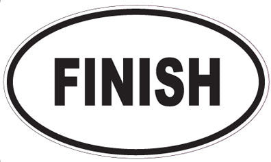 FINISH - Oval Sticker