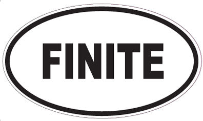FINITE - Oval Sticker