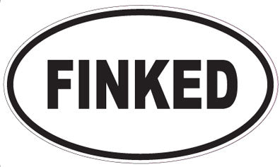 FINKED - Oval Sticker