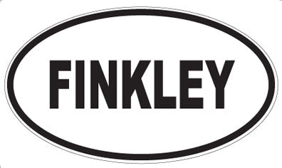 FINKLEY - Oval Sticker