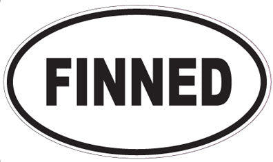 FINNED - Oval Sticker