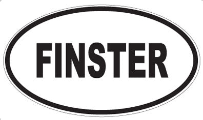 FINSTER - Oval Sticker