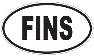 FINS - Oval Sticker