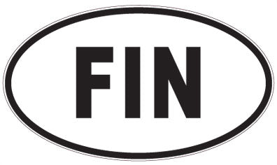 FIN - 3 Letter Initials Oval Magnet