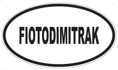 FIOTODIMITRAK - Oval Sticker