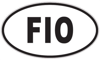 FIO - 3 Letter Initials Oval Magnet