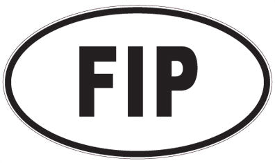 FIP - 3 Letter Initials Oval Magnet