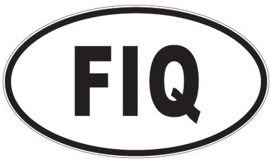 FIQ - 3 Letter Initials Oval Magnet
