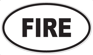 FIRE - Oval Magnet
