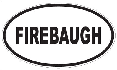 FIREBAUGH - Oval Sticker