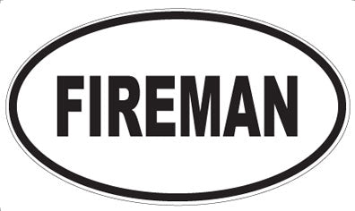 FIREMAN - Oval Magnet