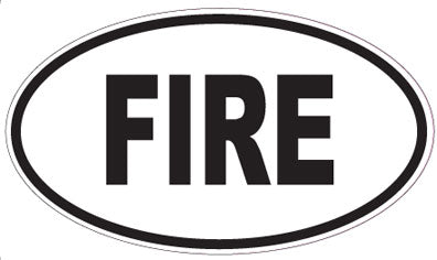 FIRE - Oval Sticker