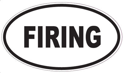 FIRING - Oval Sticker