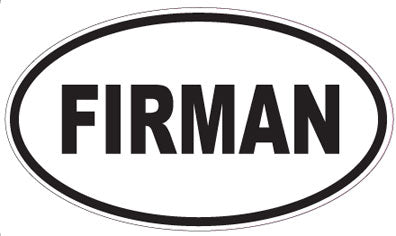 FIRMAN - Oval Sticker