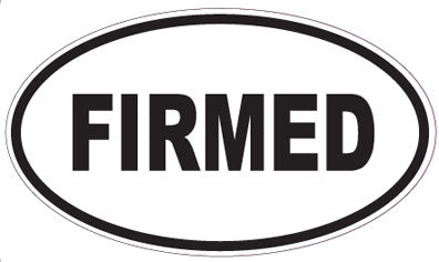 FIRMED - Oval Sticker