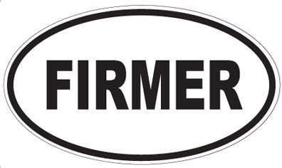 FIRMER - Oval Sticker