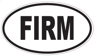 FIRM - Oval Sticker
