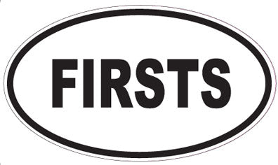 FIRSTS - Oval Sticker