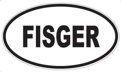 FISGER - Oval Sticker