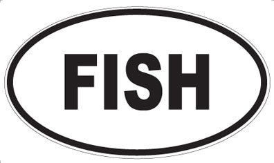 FISH - Oval Sticker