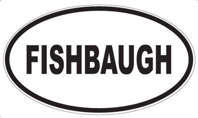 FISHBAUGH - Oval Sticker