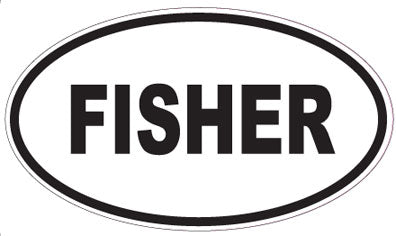 FISHER - Oval Sticker