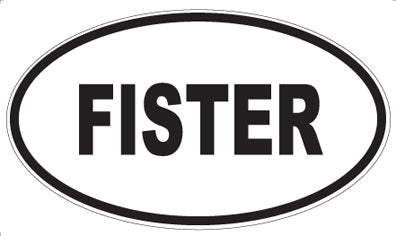 FISTER - Oval Sticker