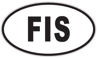 FIS - 3 Letter Initials Oval Magnet