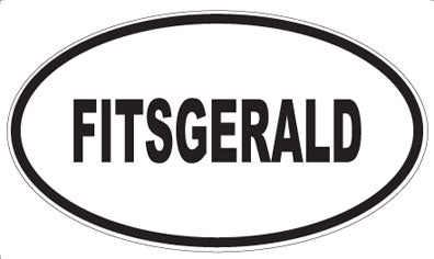 FITSGERALD - Oval Magnet